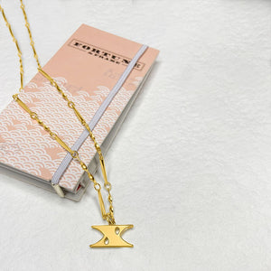 Letter Necklace (X) - Gold